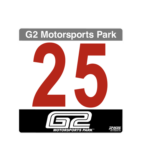 G2 Motorsports Park Number Board Set (QTY2)