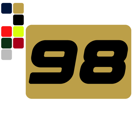 Custom Mono Chrome Number Plates – Set of 2